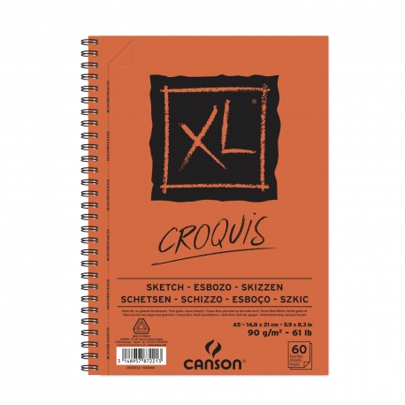 Album XL® Croquis spiralés grand côté 90g