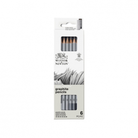 Winsor & newton collection studio crayon graphite x6 set