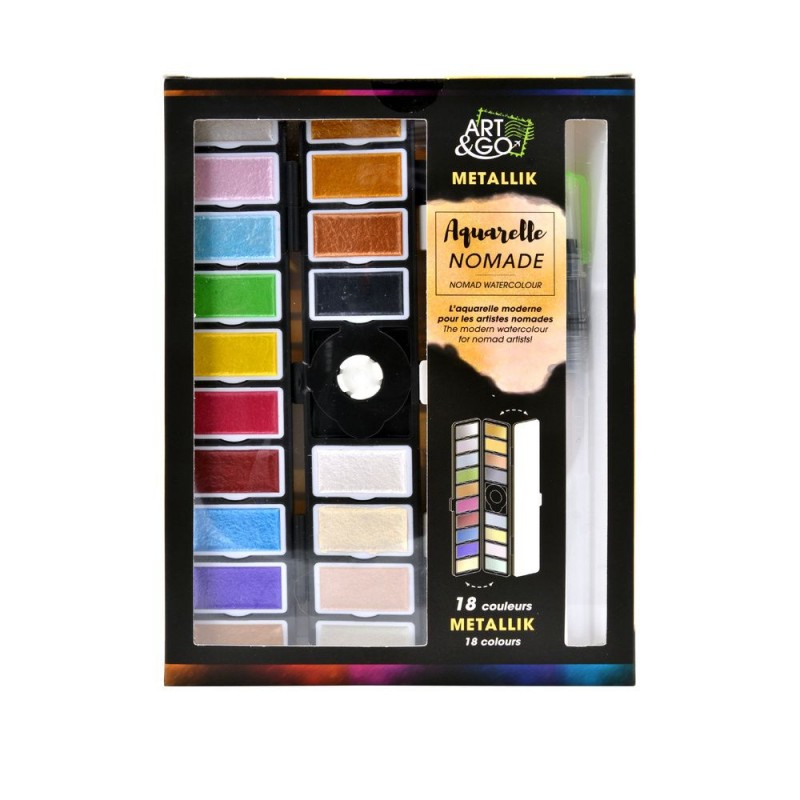 Palette aquarelle Nomad art&go 18 couleurs