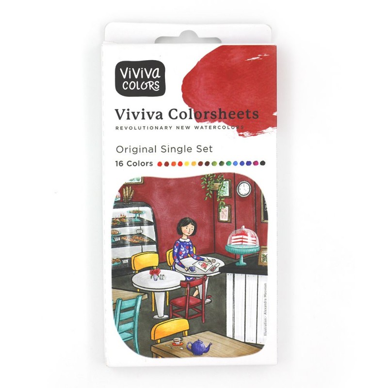 Carnet de feuilles de couleurs Viviva avec 16 couleurs standard