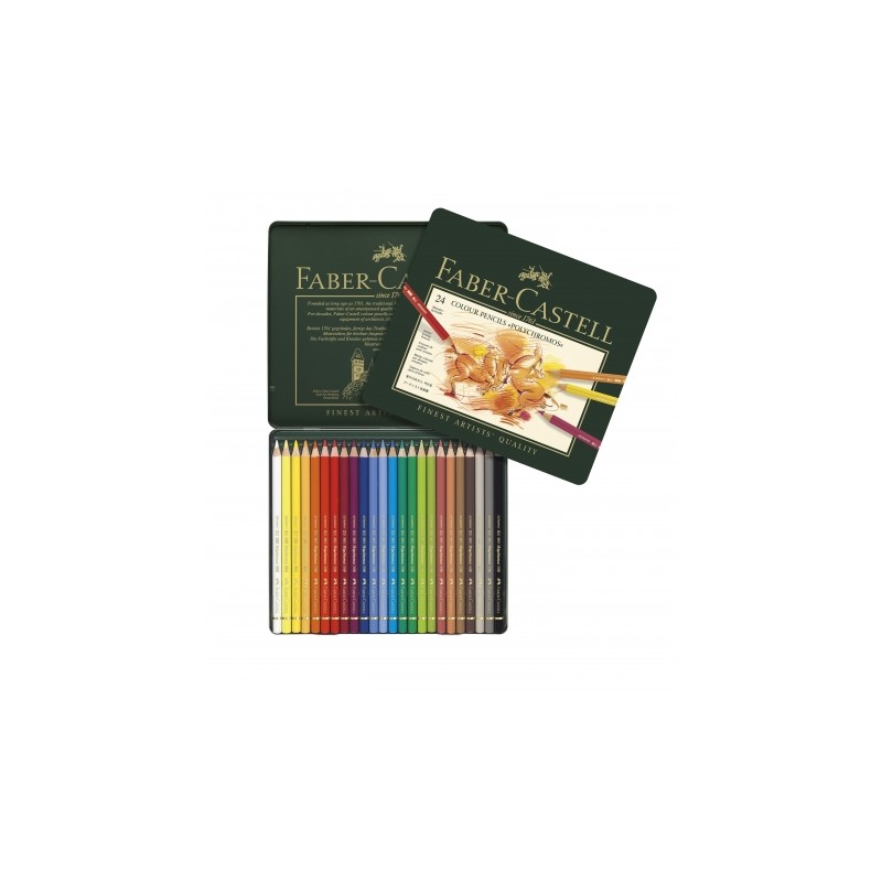 Boite métal crayons de couleurs Polychromos Faber Castell