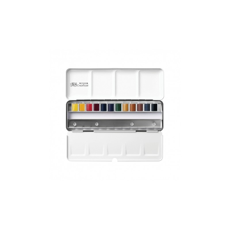 Professional Aquarelle Boite Metal Black Box 12 x 1/2Godets