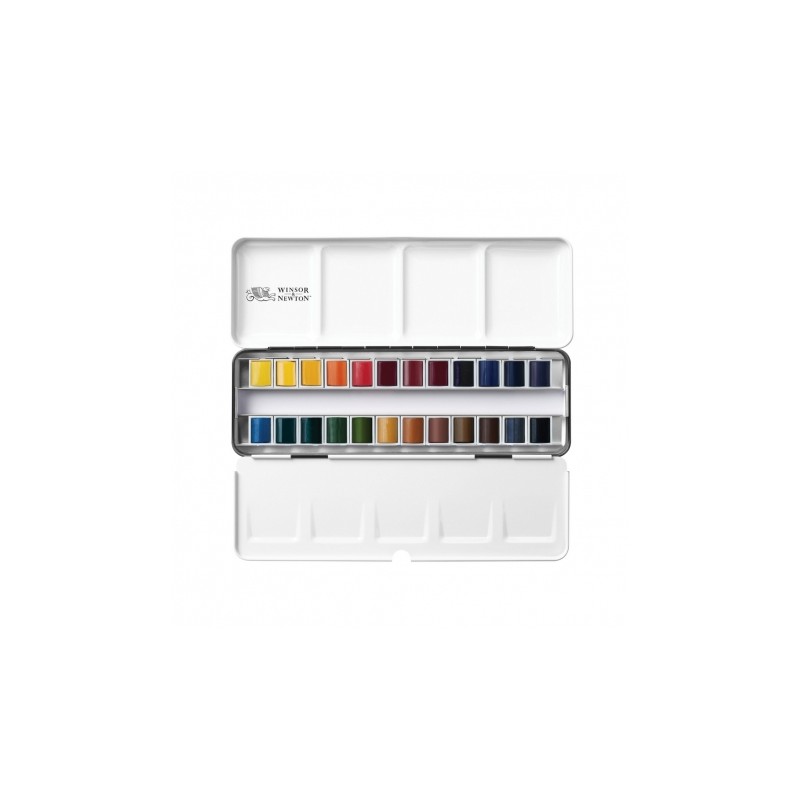 Professional Water Colour Boite Metal 24 Demi Godets