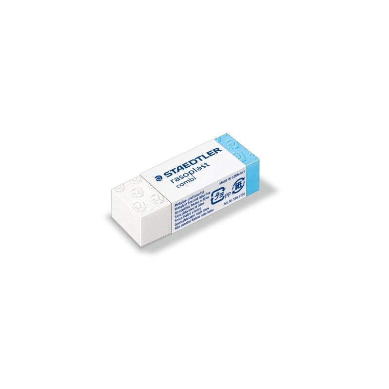 rasoplast combi 526 BT - Gomme blanche et bleue sans latex 43 x 19 x 13 mm