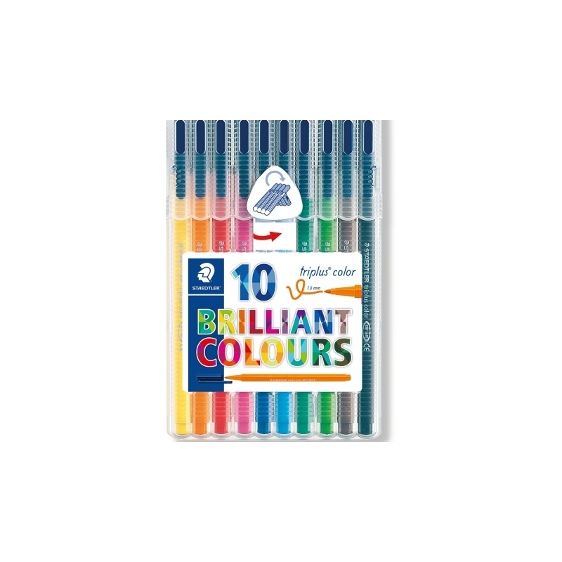 triplus® color 323 - Etui chevalet STAEDTLER® box feutres coloriage pointe moyenne 1 mm assortis