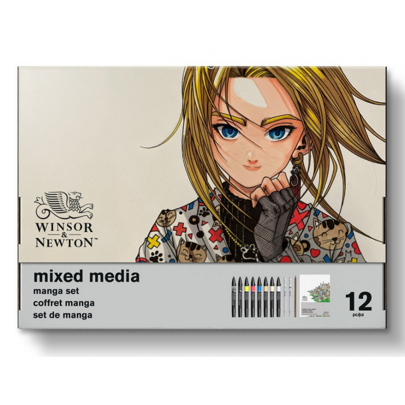 Coffret mix media Winsor & Newton Manga